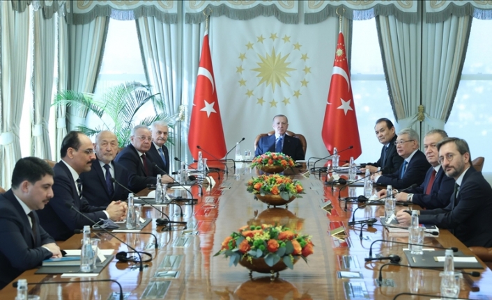 Cumhurbaşkanı Erdoğan Türk Devletleri Teşkilatı Aksakallar Konseyi Heyeti'ni kabul etti
