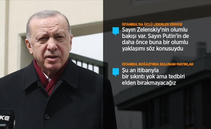 Cumhurbaşkanı Erdoğan: İstanbul'daki liderler zirvesinde olumsuz gidişi olumlu hale dönüştürebilirsek mutluluk duyacağız