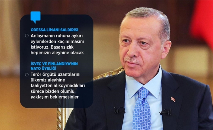 Cumhurbaşkanı Erdoğan: (Tahıl sevkiyatı anlaşması) Herkesten attıkları imzalara sahip çıkmalarını bekliyoruz