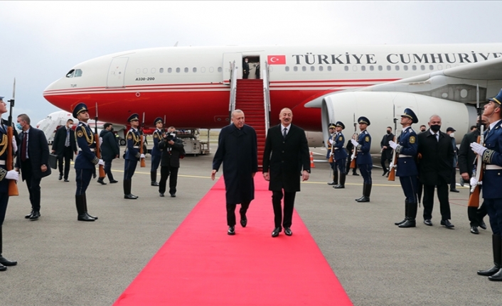 Cumhurbaşkanı Erdoğan ve Aliyev, Zengilan Havalimanı'nın açılışını yaptı