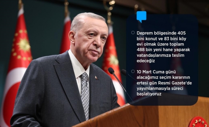 Cumhurbaşkanı Erdoğan: Tek gündemimiz depremdir, deprem yaralarını sarmaktır