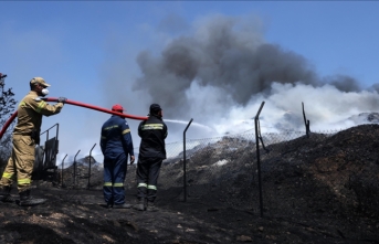 Yunanistan'da birçok yeri etkileyen şiddetli yangınlara ilişkin "Durum daha iyi" açıklaması