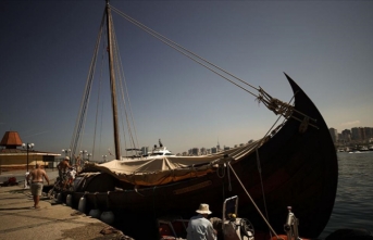 Viking yelkenlisi İstanbul'da Viking hayranları için hazırlanıyor