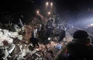 Kahramanmaraş merkezli depremlerden etkilenen Suriye'de...